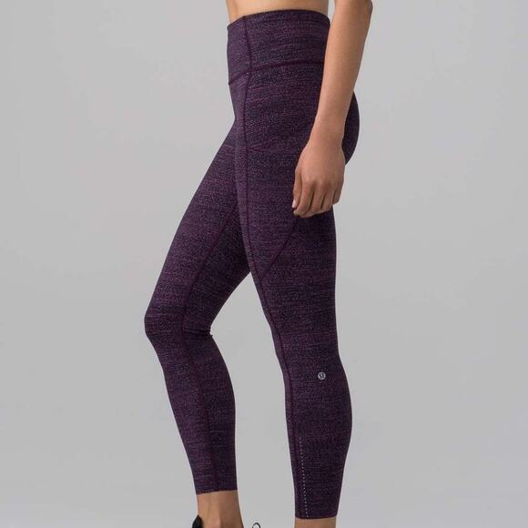 Lululemon Fast & Free 7/8 Tight II Nulux Salt Dark Mystic Black - Picture 1 of 10